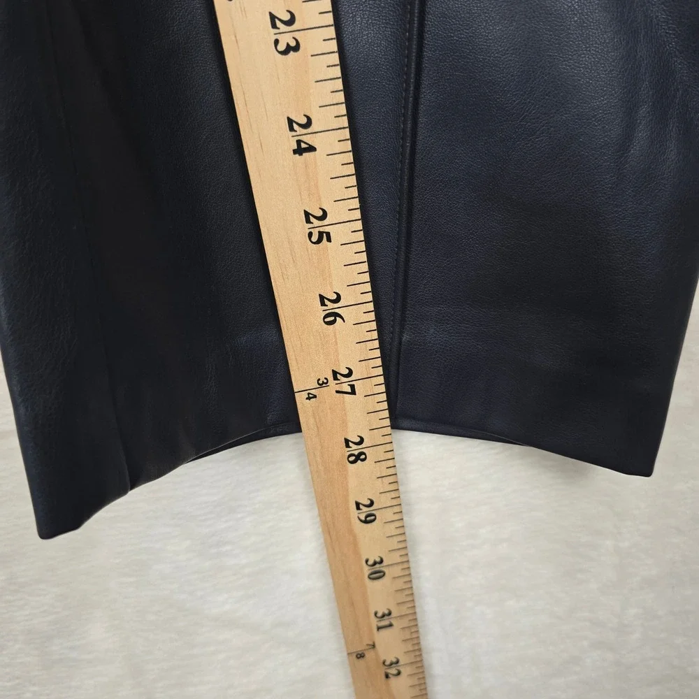 Scotch &‎ Soda Estelle Navy Blue Faux Leather Elastic Waist Tapered Pants Large